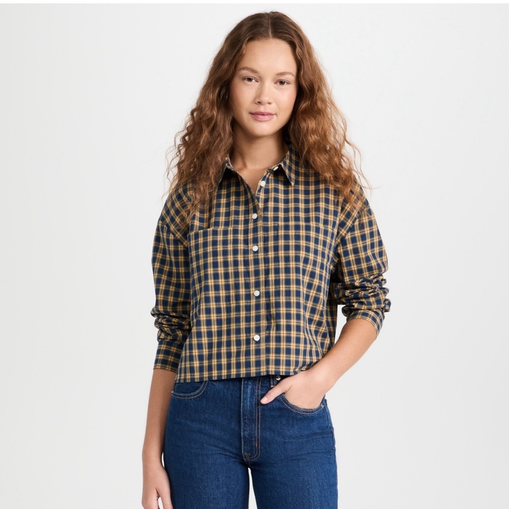 Madewell // Signature poplin crop shirt in plaid